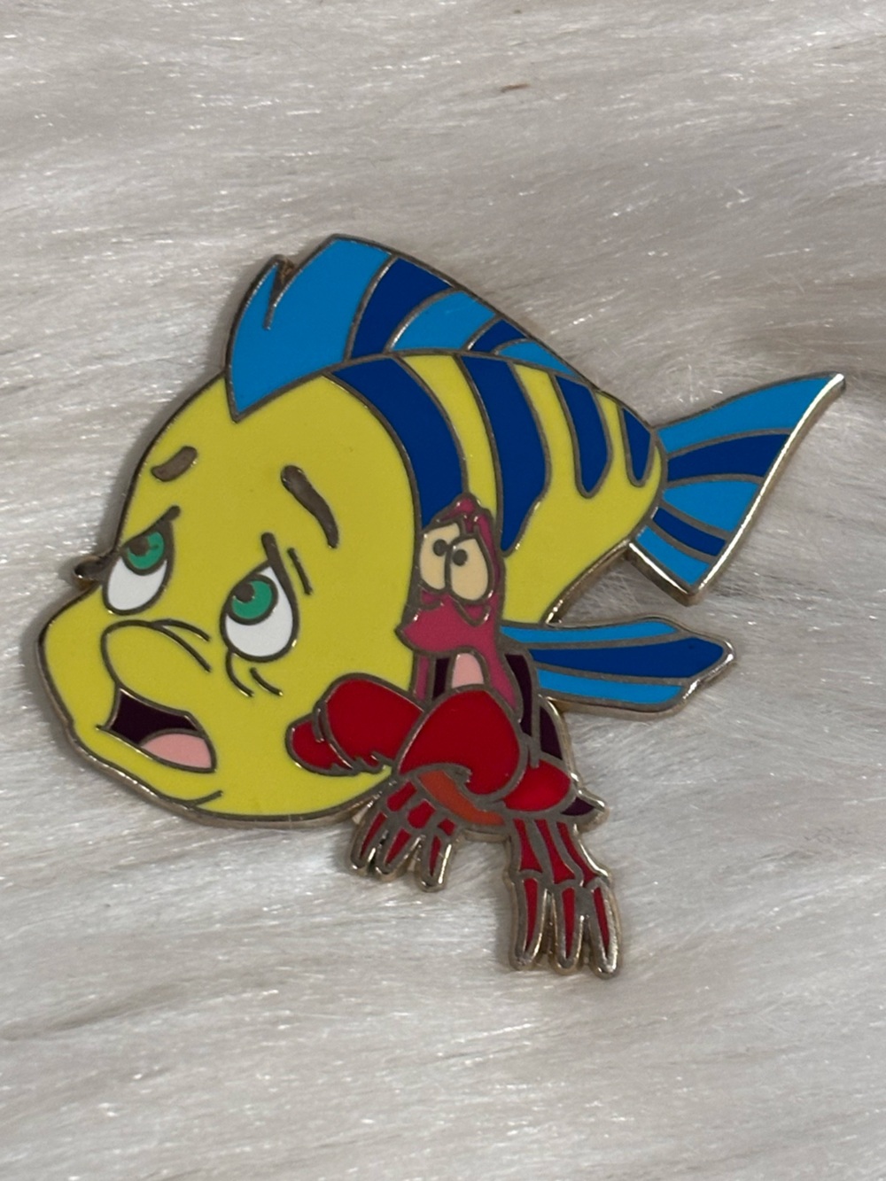The Little Mermaid Scared Flounder and Sebastian Pin 2008